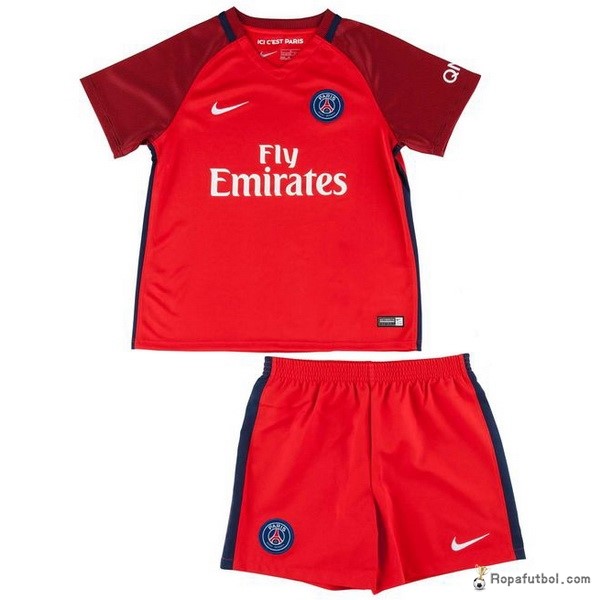 Camiseta Paris Saint Germain Replica Segunda Ropa Niños 2016/17 Rojo